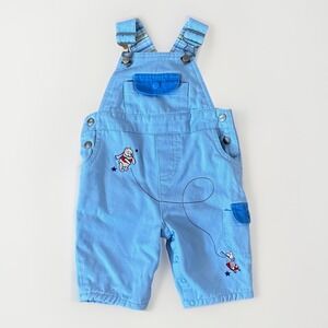 Disney Store Winnie The Pooh Piglet  Embroidered  Overalls Romper 0-3 M Lined